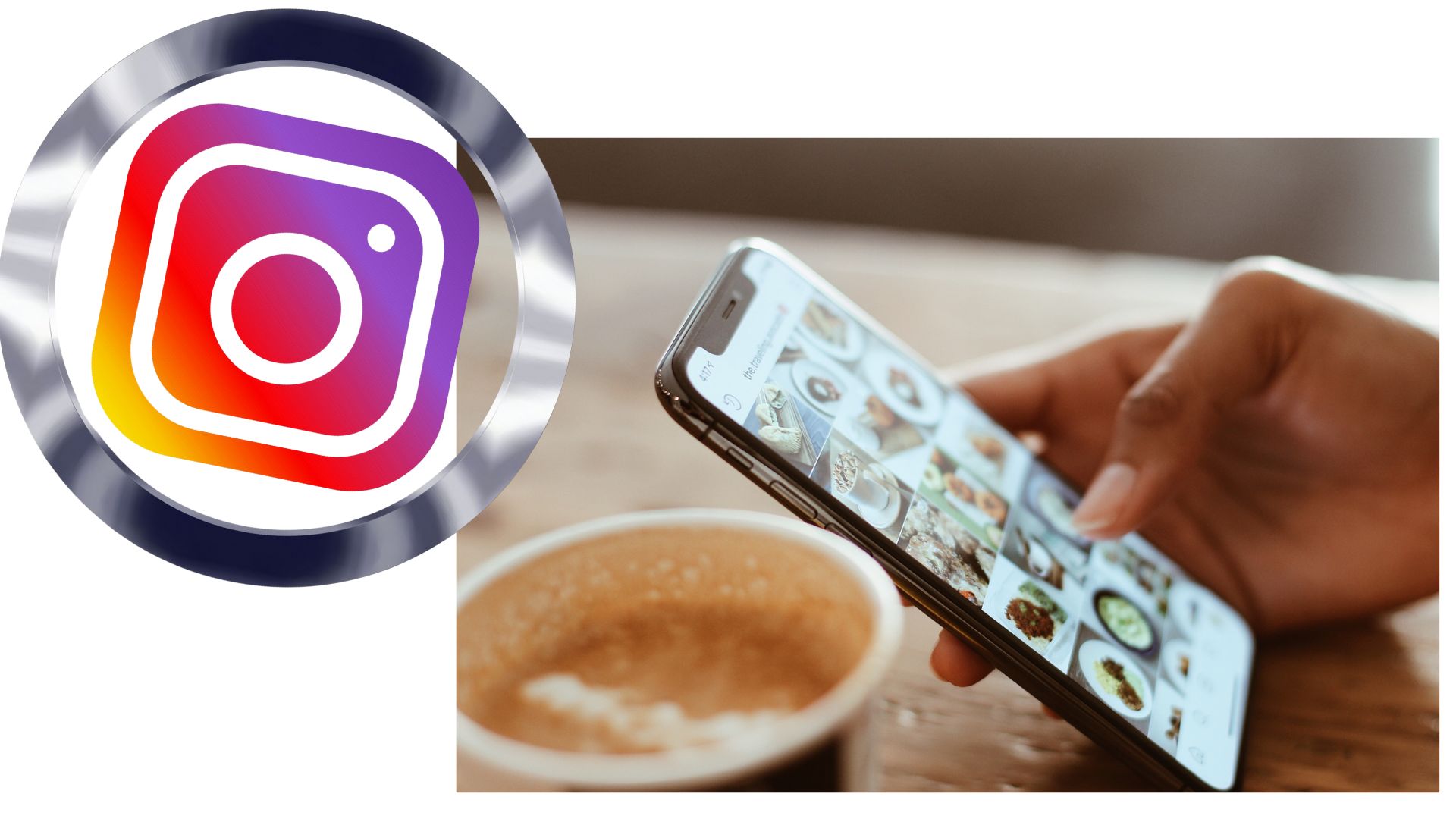 Teléfono y logo instagram